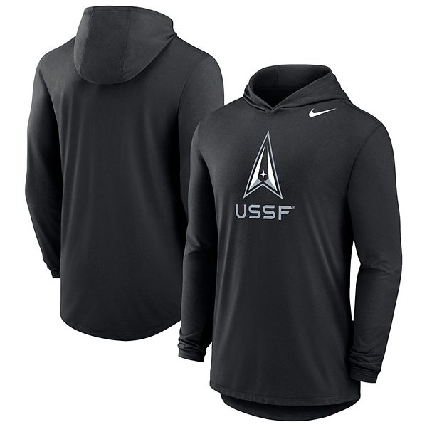Мужская черная толстовка с длинным рукавом air force falcons space force rivalry Nike — фото 2