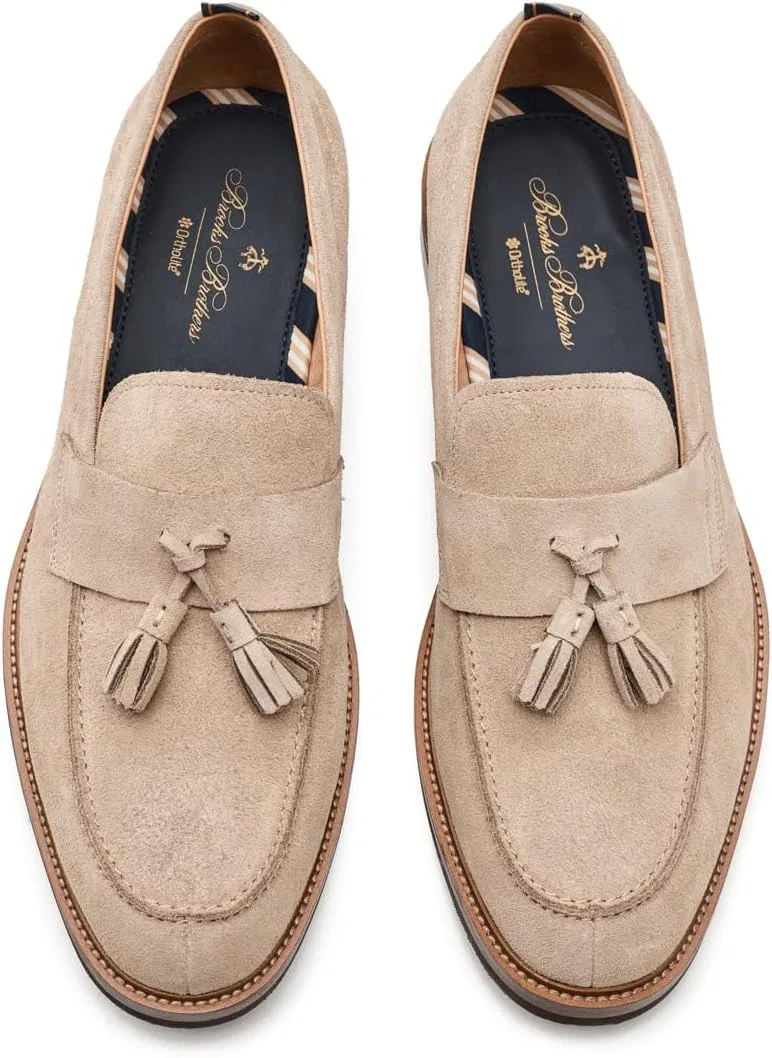 Лоферы Brooks Brothers, Medium Beige Leather Suede — фото 2