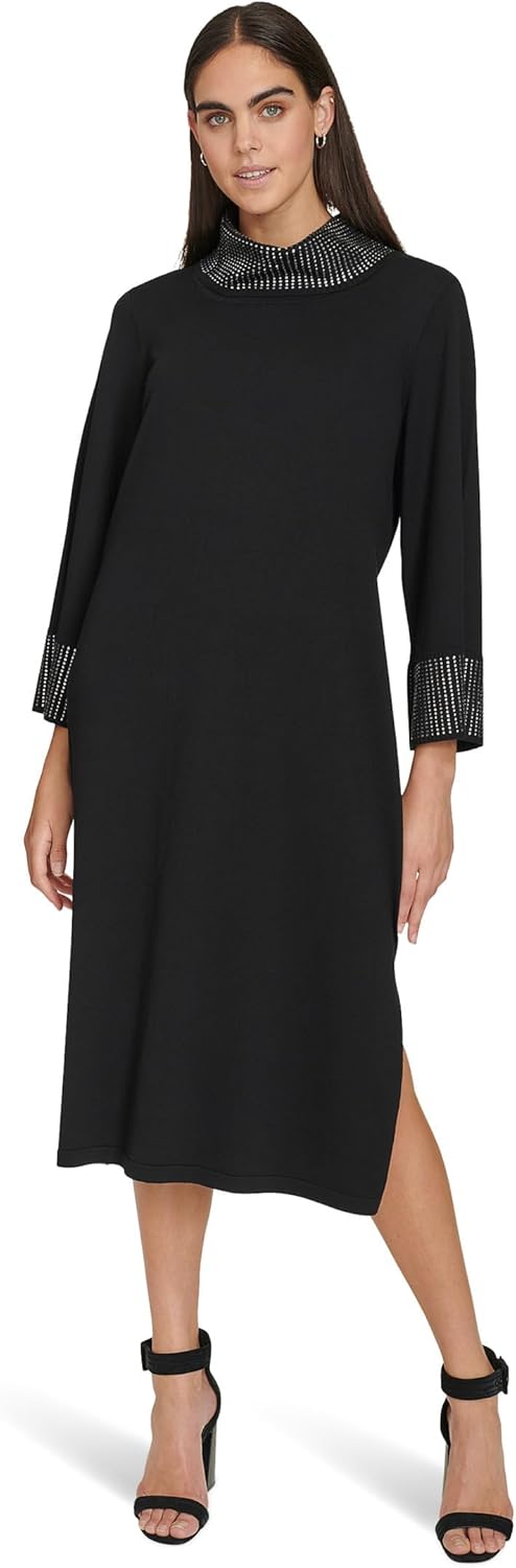 

Женское платье-свитер Calvin Klein миди с горячей фиксацией, Black