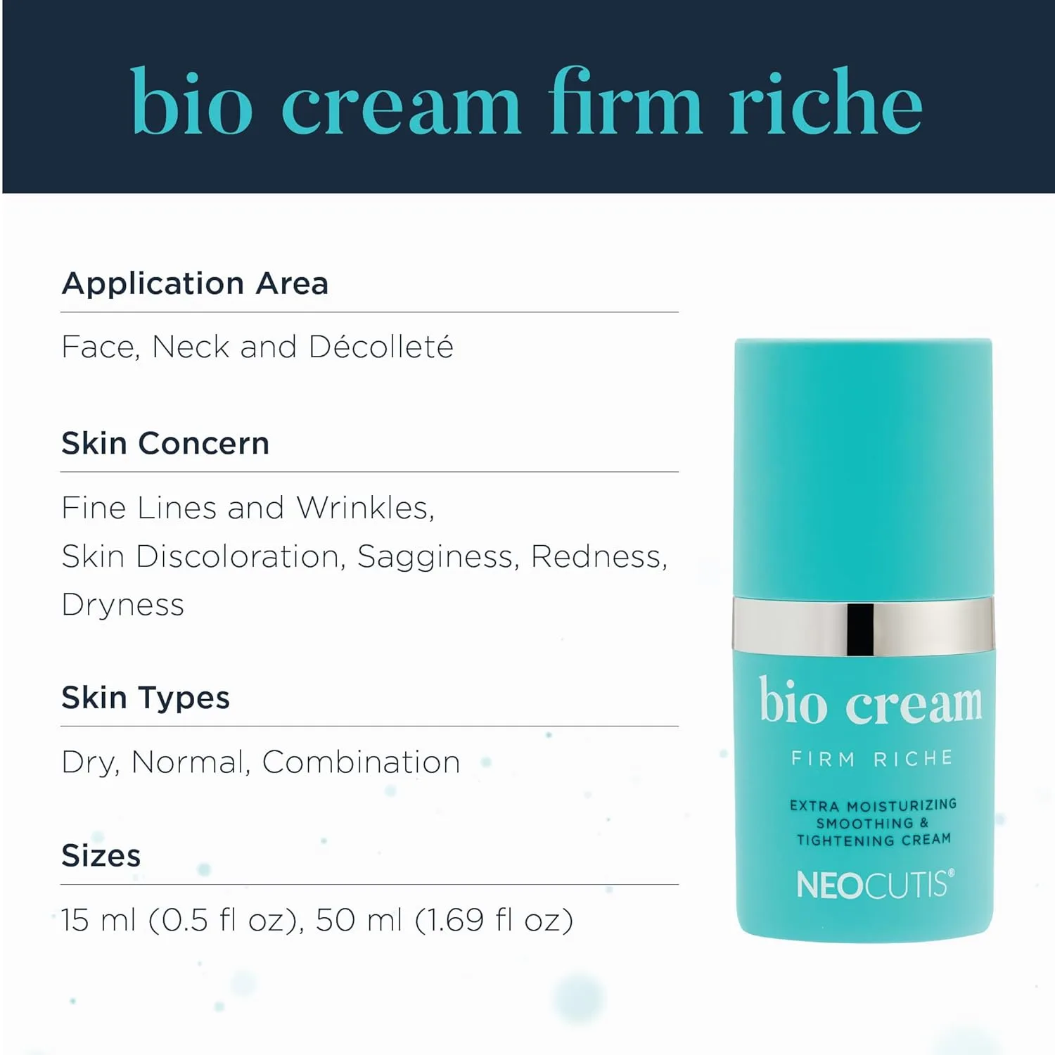 Крем для лица Neocutis — Bio Cream Firm Riche - интенсивно увлажняющий, разглаживающий и подтягивающий против, 15 мл — фото 2