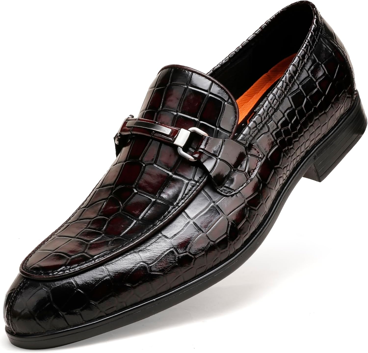 

Классические мужские туфли, высокоделовые туфли с пряжкой и мокасиновым носком, повседневные лоферы без шнурков Golden Coxes Family, винный