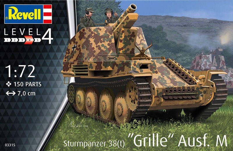 

Пластиковая модель автомобиля Sturmpanzer 38T Grille aus Revell