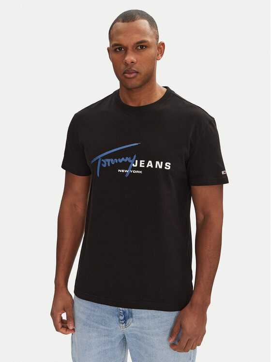 

Футболка обычного кроя Signature Dna DM0DM20817 Tommy Jeans, черный