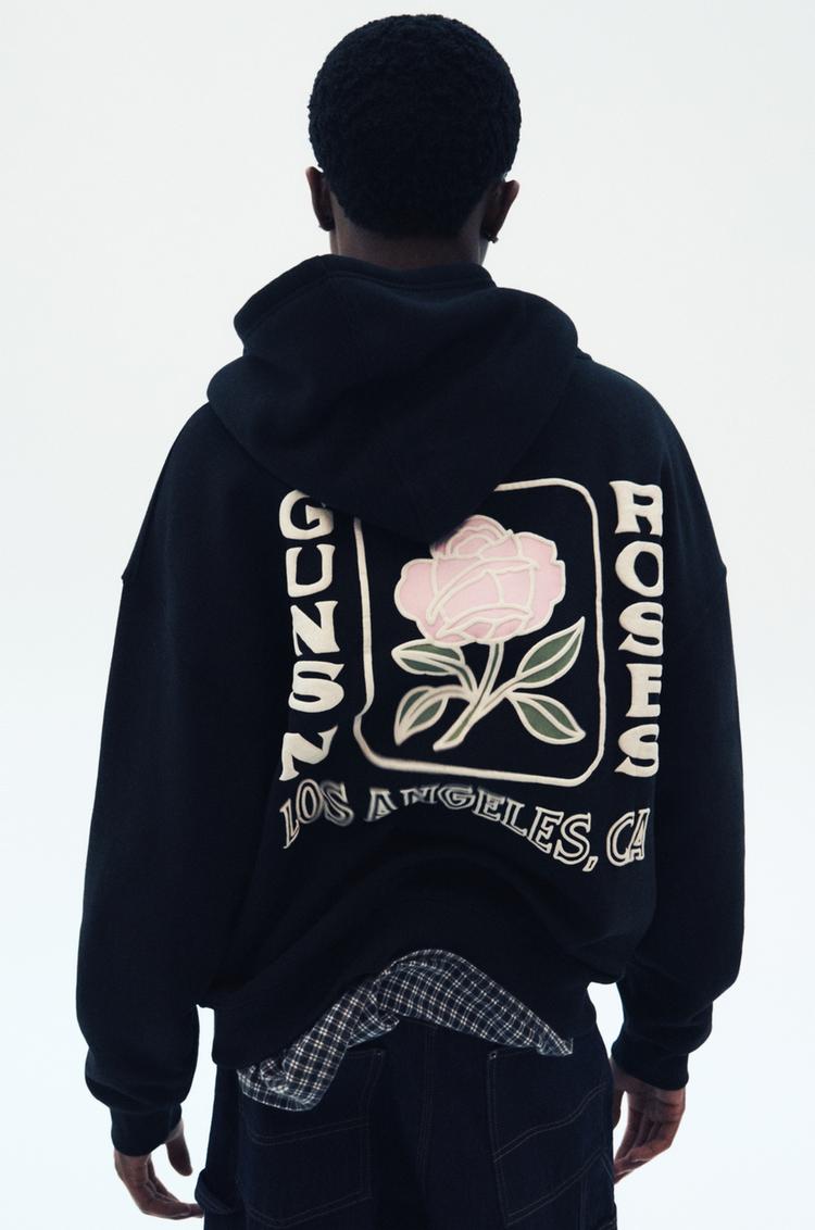 

Толстовка с капюшоном Guns n' Roses Pull And Bear, черный