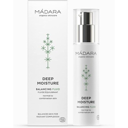 

MÁDARA Deep Moisture Fluid для нормальной и комбинированной кожи Органический балансирующий флюид для ухода за кожей 50 мл