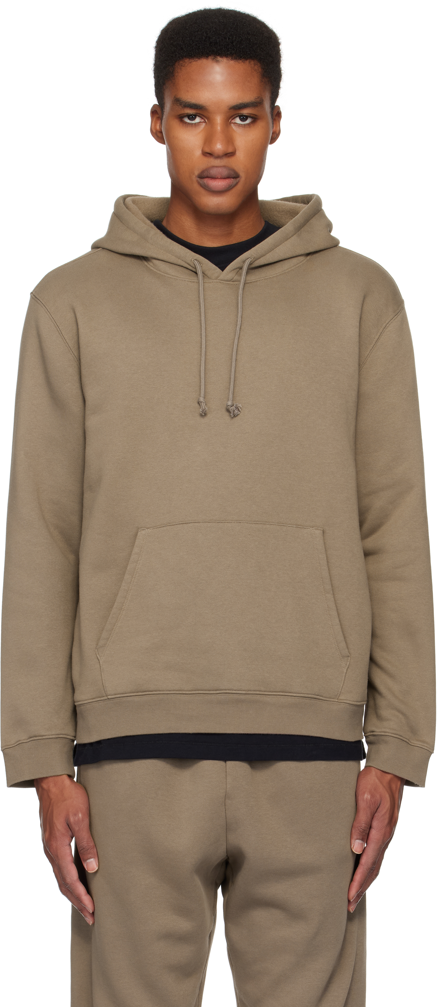 

Толстовка с капюшоном KIM Taupe Fleece Lounge Classic SKIMS