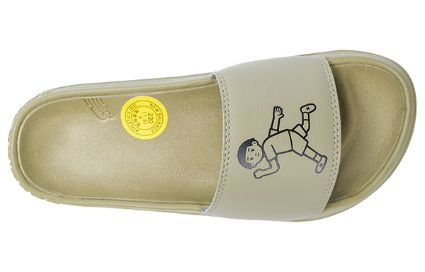 Тапочки x noritake green b wide slippers New Balance, зеленый — фото 4