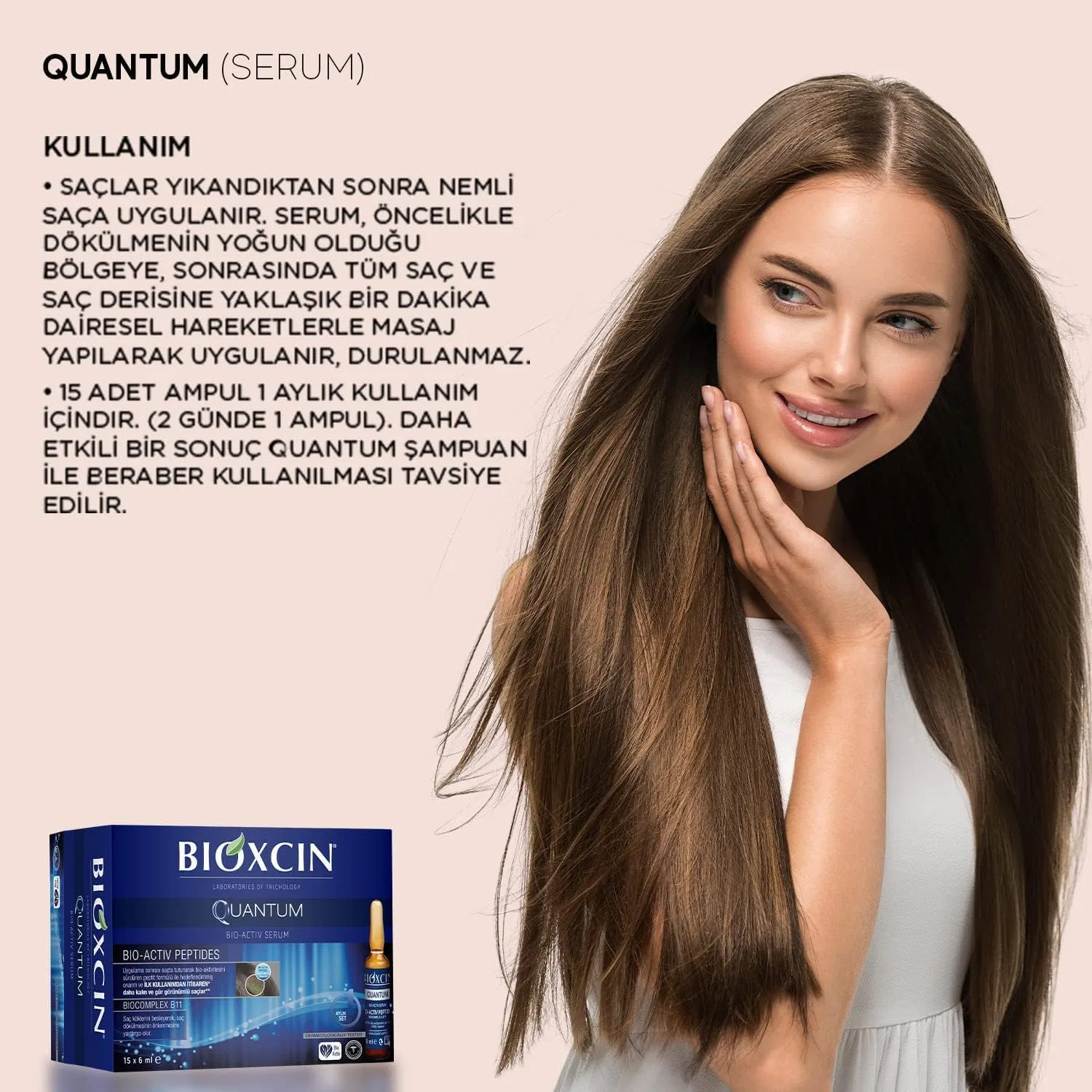 Сыворотка против выпадения волос Bioxcin Quantum Bio-Activ, 15 ампул по 6 мл Bioxcin — фото 3