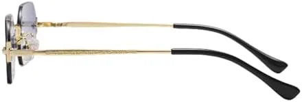 

Солнцезащитные очки без оправы, прямоугольной формы, маленькие, мужские и женские, металлические, золотистые, многоугольные, синие, UV400, без оправы MTZJH, 4