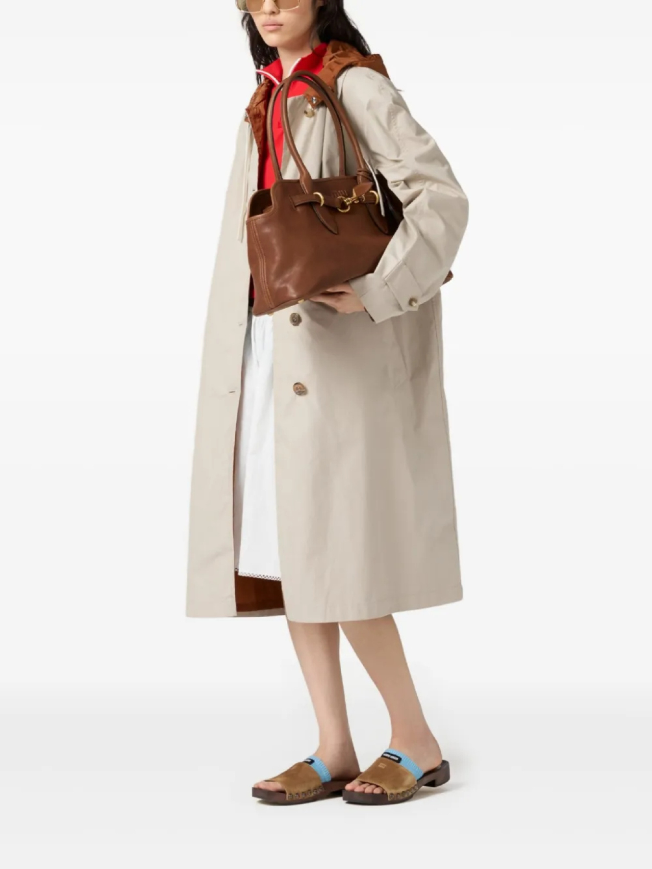 

Двустороннее пальто Miu Miu, нейтральный