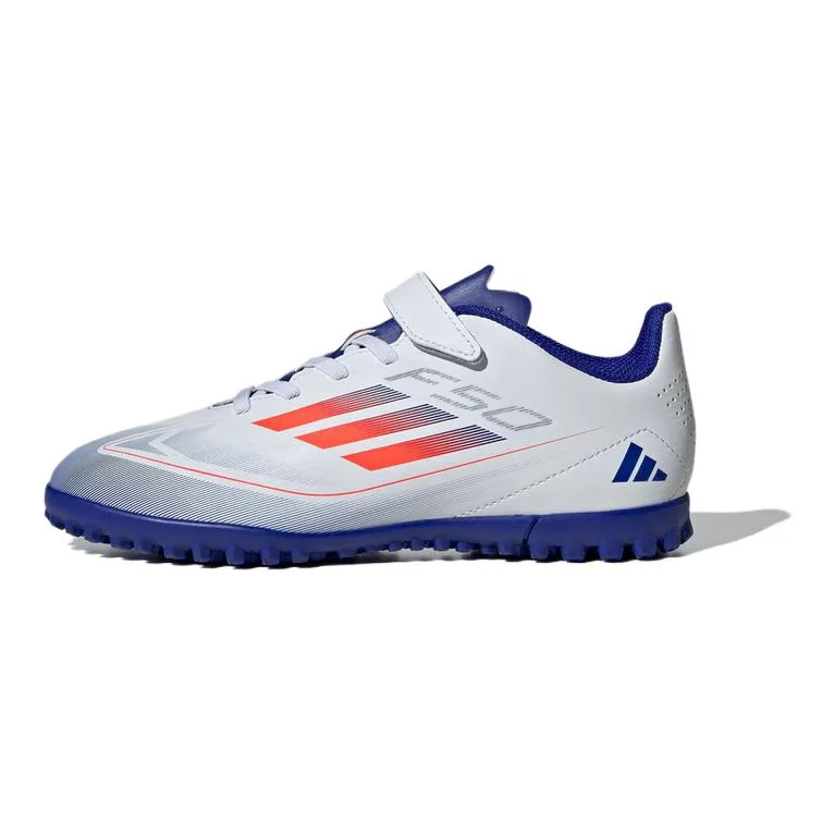 Adidas Футбольные бутсы F50 CLUB низкие бело-голубые детские