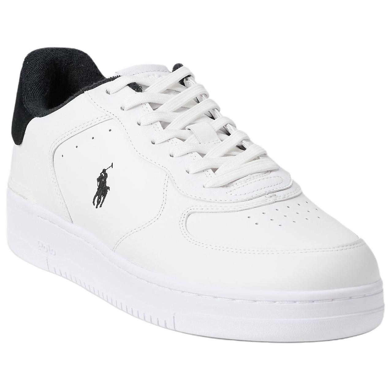 Polo Ralph Lauren Кроссовки Court Masters Leather Low top мужские белые и черные — фото 4