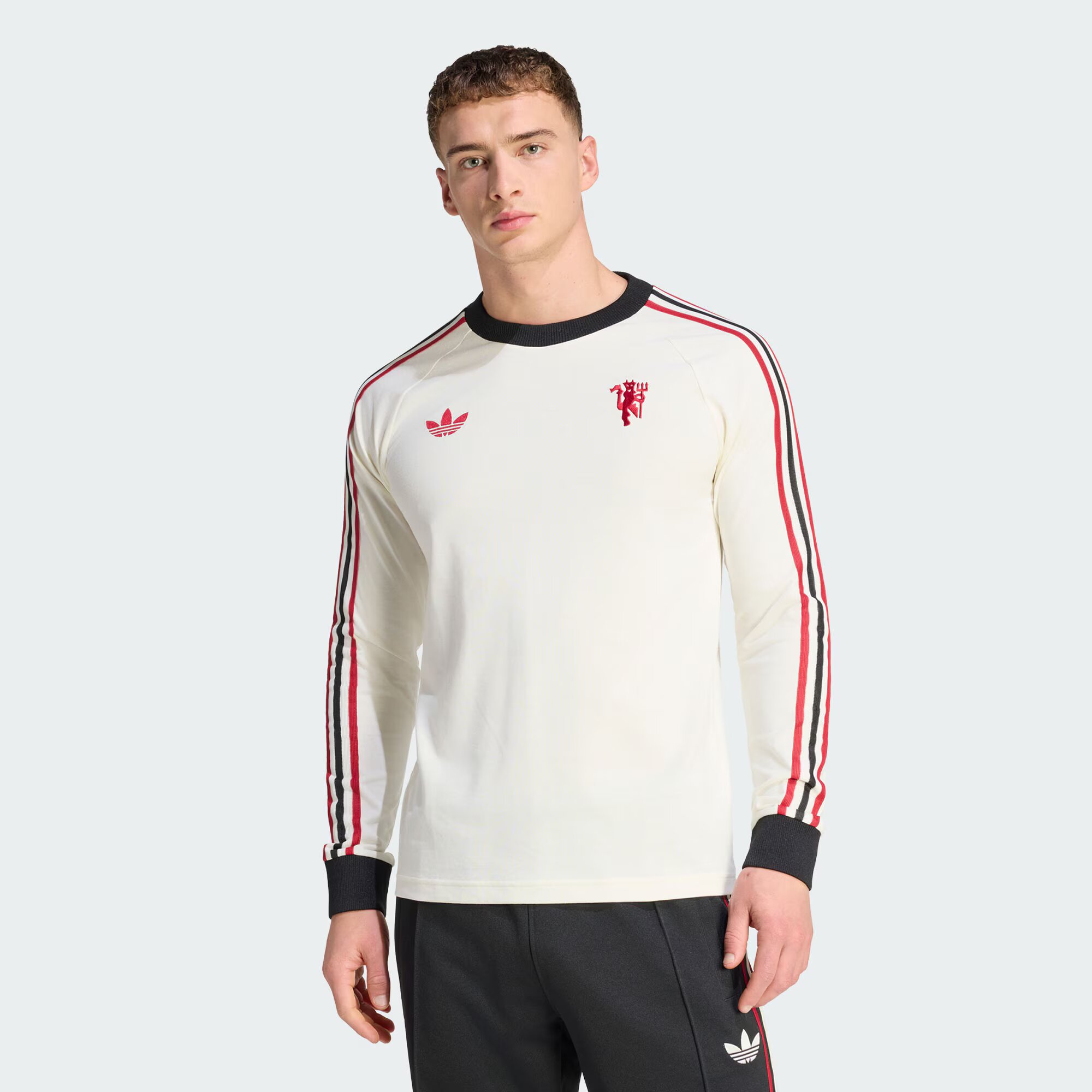 Adidas Футболка мужская Ivory White с круглым вырезом, умеренно прямого кроя — фото 3