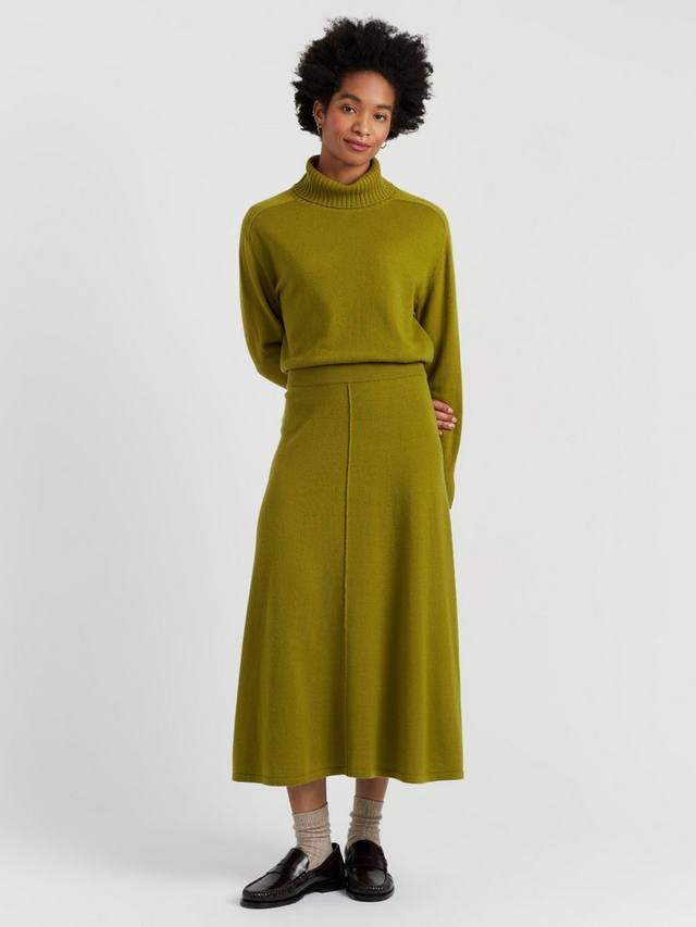 

Вязаная юбка миди из шерсти Chinti & Parker, Olive