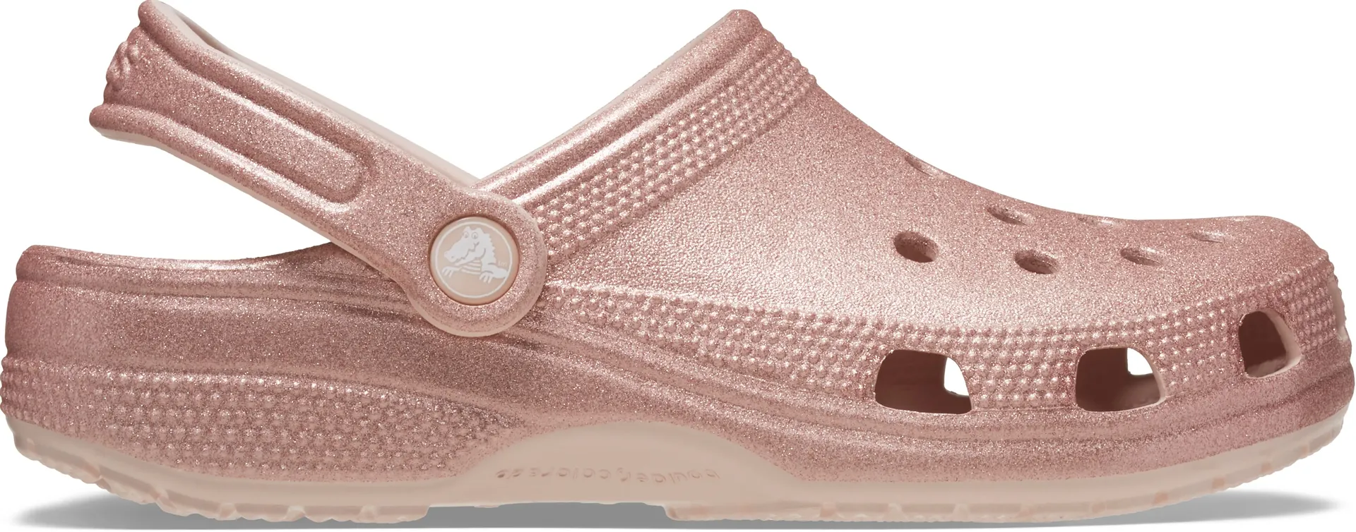 Тапочки Crocs "Classic Glitter Clog", сандалии для купания, "летняя обувь, тапочки, слипоны, украшенные блестками, розовый — фото 4