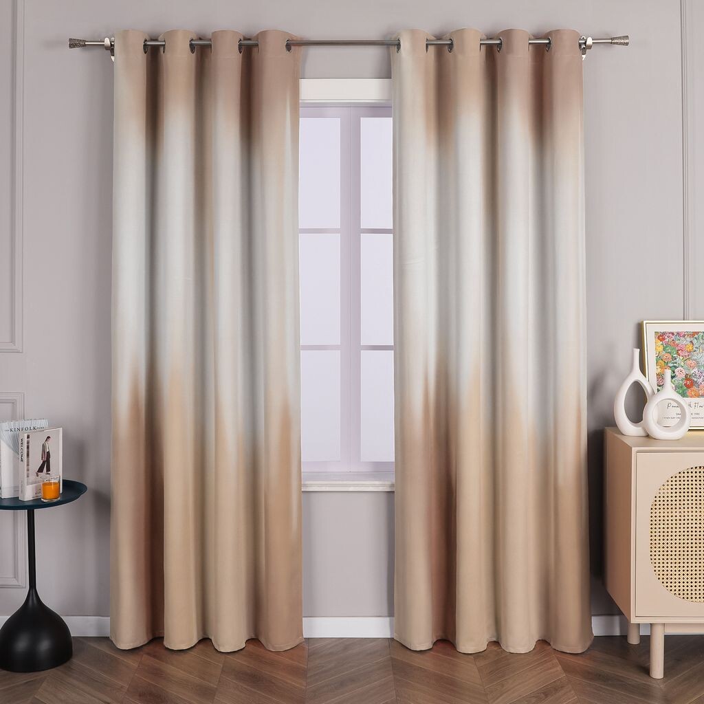 

Joyswahl непрозрачные шторы с люверсами затемняющие шторы (1 шт.) градиентные шторы с люверсами песочного цвета ВxШ 245x135 см, бежевый