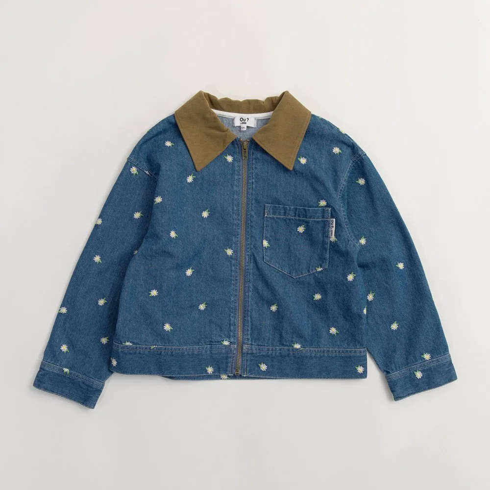 Джинсовая куртка с цветочной вышивкой Branshes, blue — фото 2