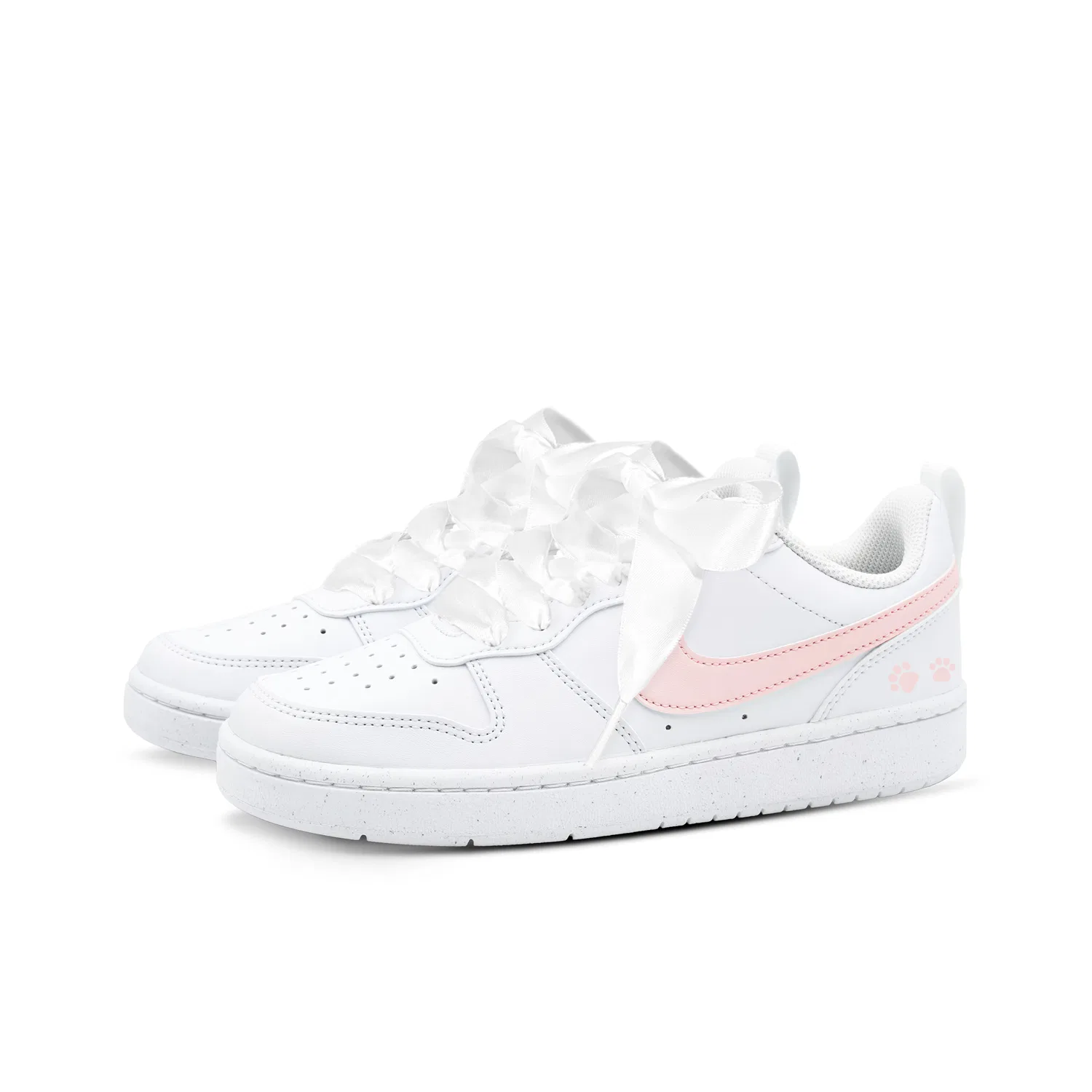 Кроссовки для скейтбординга Nike Court Borough Meowth Low Pink White — фото 4