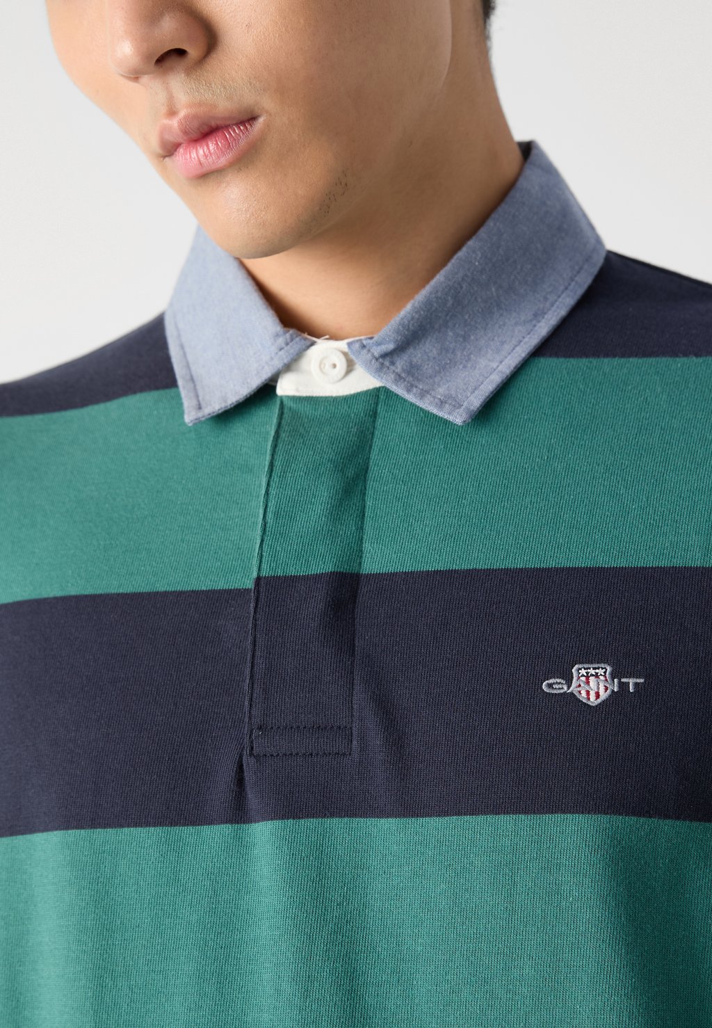 

Топ с длинными рукавами STRIPE HEAVY RUGGER GANT, темно-зеленый