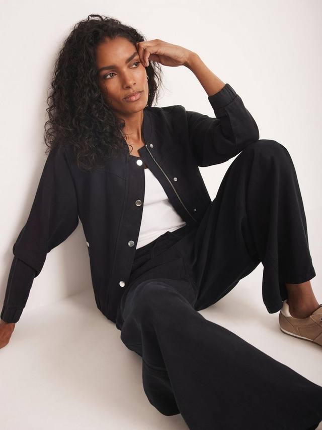 

Стираная бомбер куртка Mint Velvet, Blue Navy