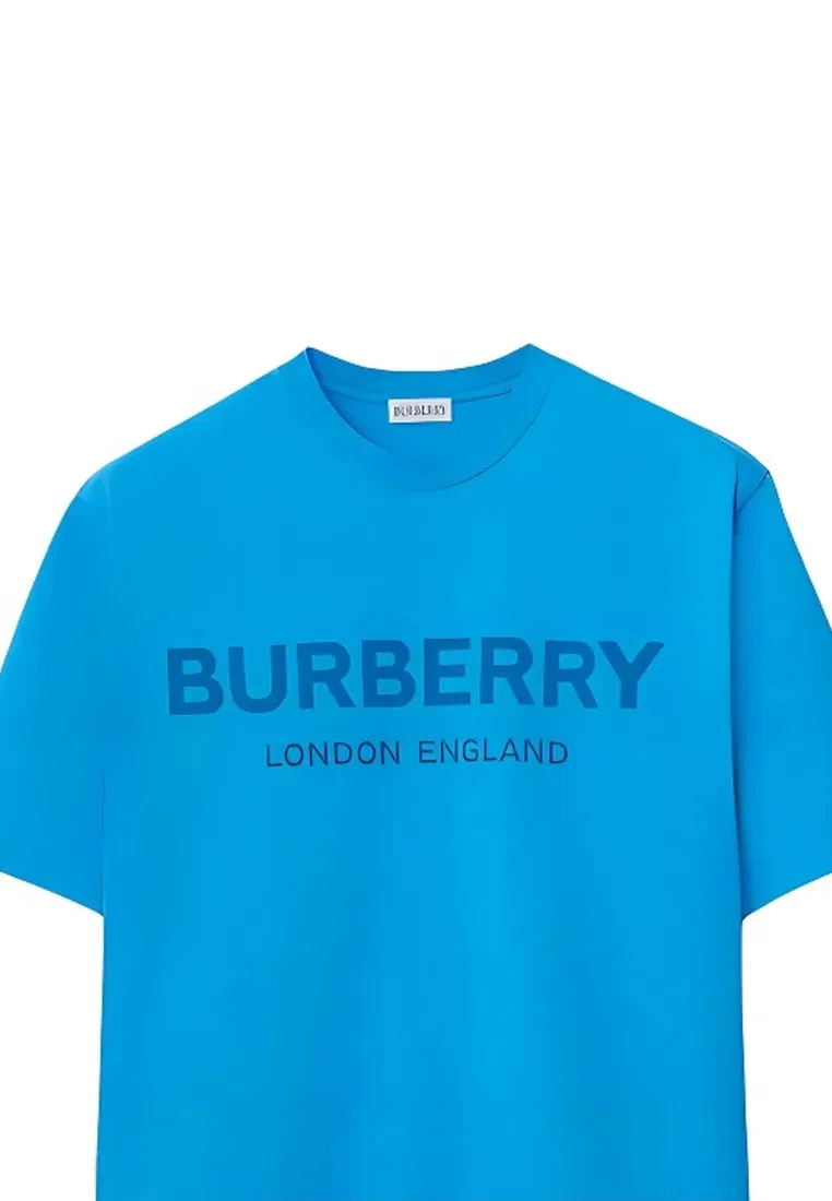 Футболка мужская Burberry с коротким рукавом, хлопок, лазурный — фото 3