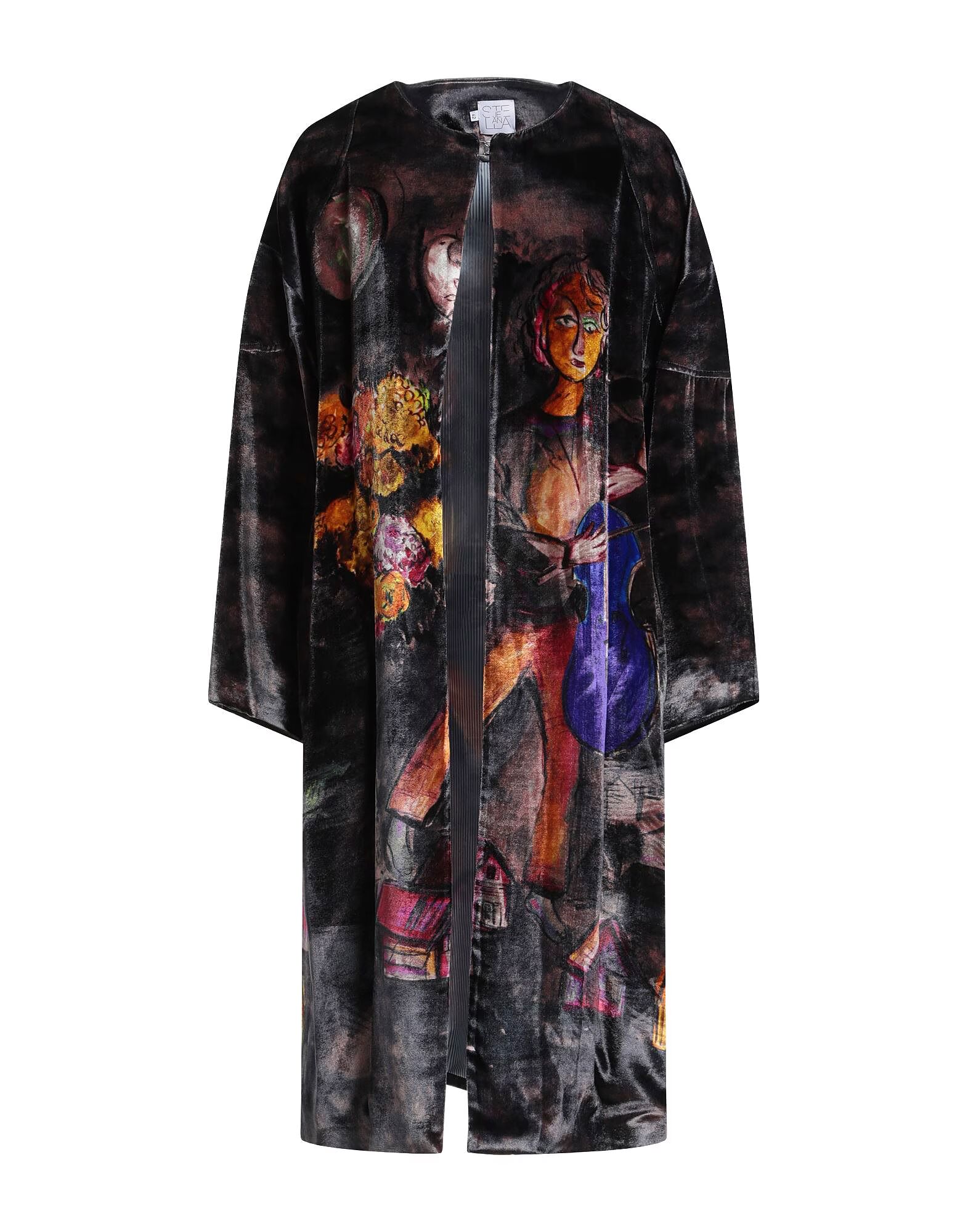 

Пальто Stella Jean, угольно-серый