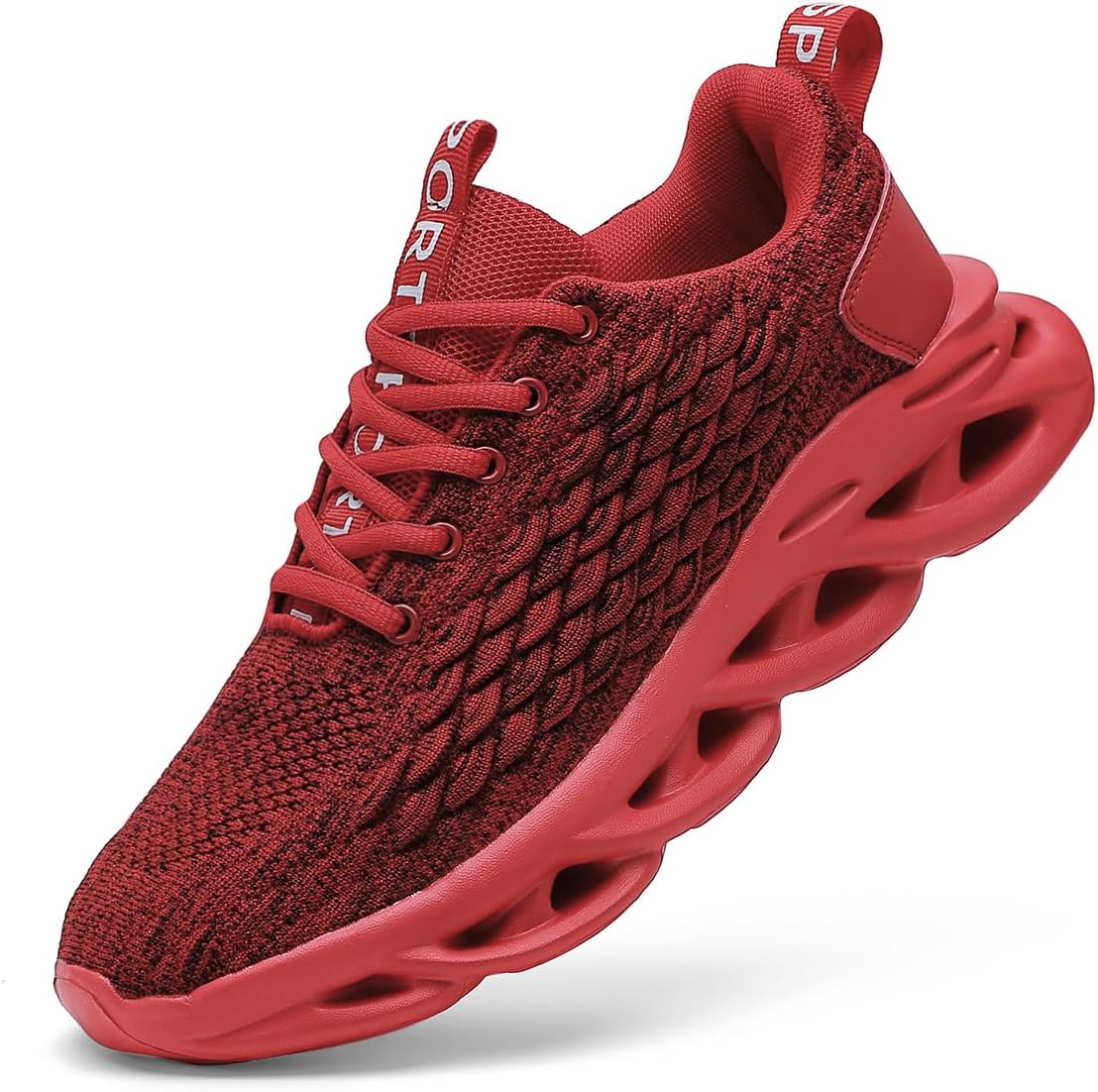 

Мужские теннисные кроссовки для ходьбы, дышащие, ультралегкие, повседневные спортивные и стильные для тренажерного зала Homass, красный