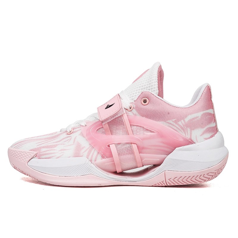 

Kuding Амортизирующие износостойкие низкие баскетбольные кроссовки унисекс бело-розовые, цвет White Pink