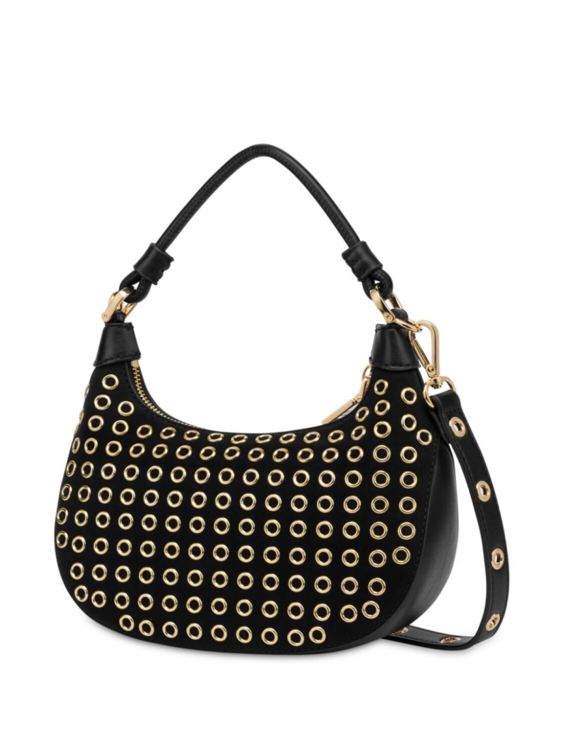 

Love Moschino мини-сумка с люверсами, черный