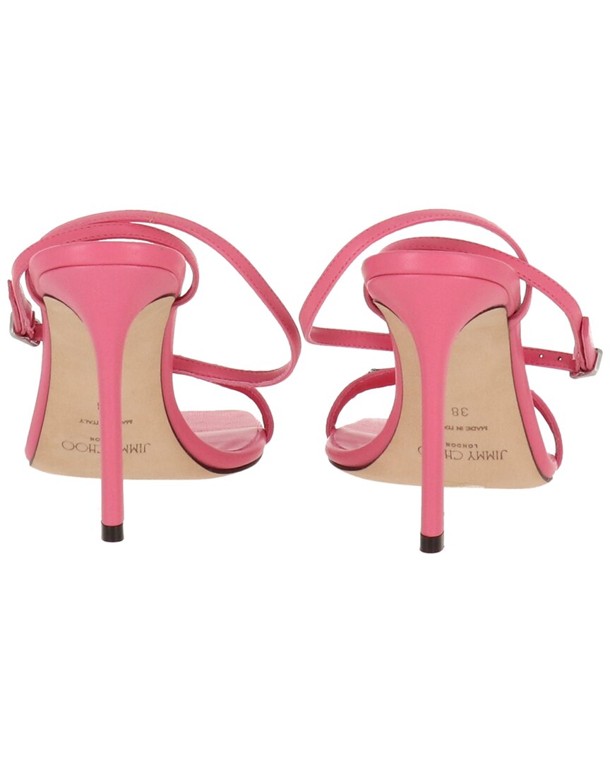 Джимми Чу Джаксон 95 Кожаные сандалии Jimmy Choo, розовый — фото 2