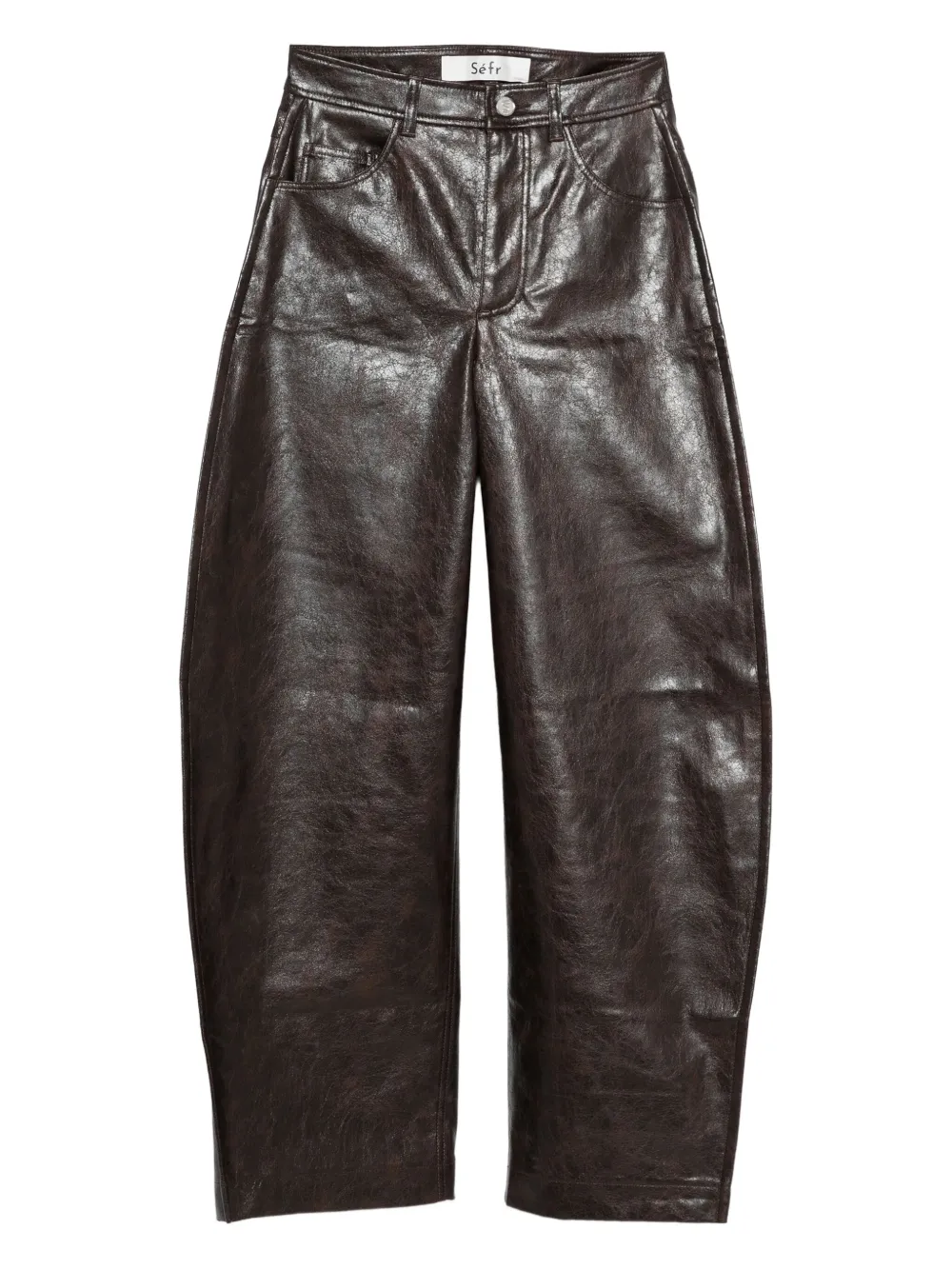 

Кожаные расклешенные брюки Séfr, коричневый
