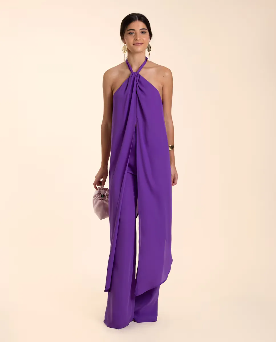 

Женская блузка без рукавов с лямкой на шее The-Are, фиолетовый