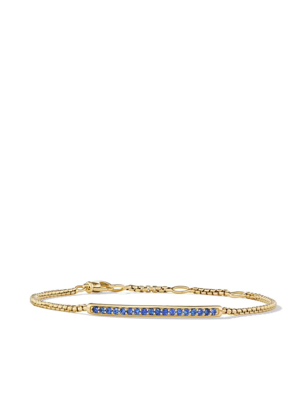 

Браслет Petite Pavé Bar из желтого золота с сапфирами David Yurman, золотой
