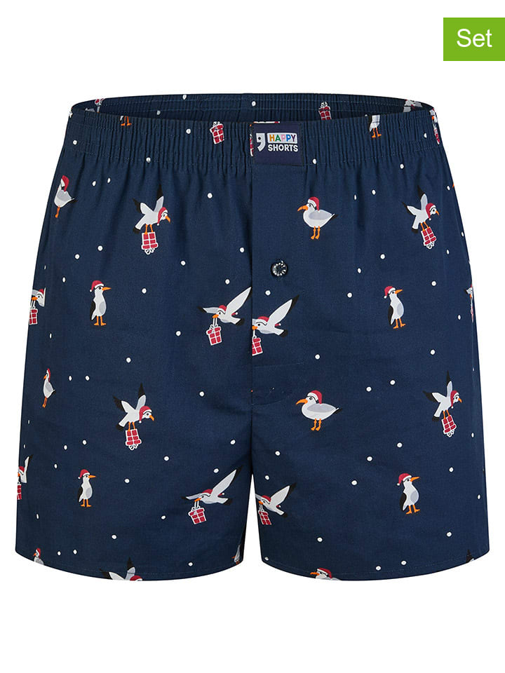 

Happy Shorts Комплект из 2 штук: боксерские шорты темно-синего/красного цвета