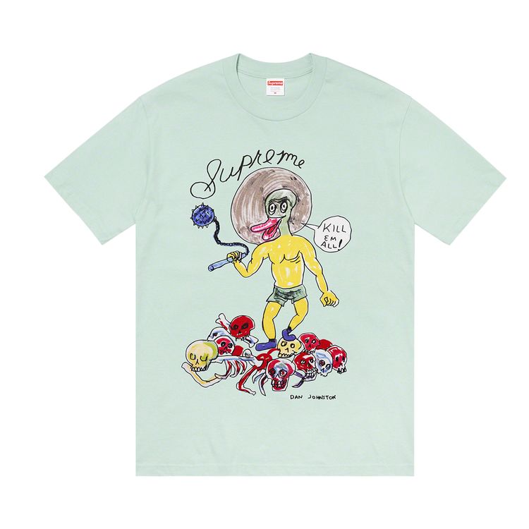 

Футболка Supreme x Daniel Johnston Kill Em All Tee Light Teal, бирюзовый