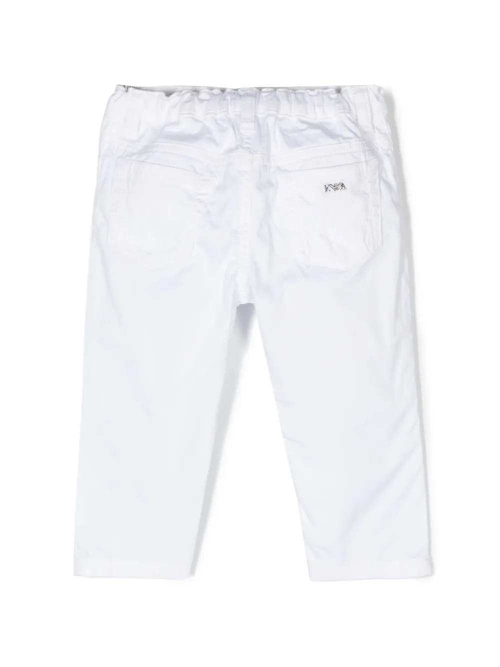 Брюки из хлопка Emporio Armani Kids, белый — фото 2