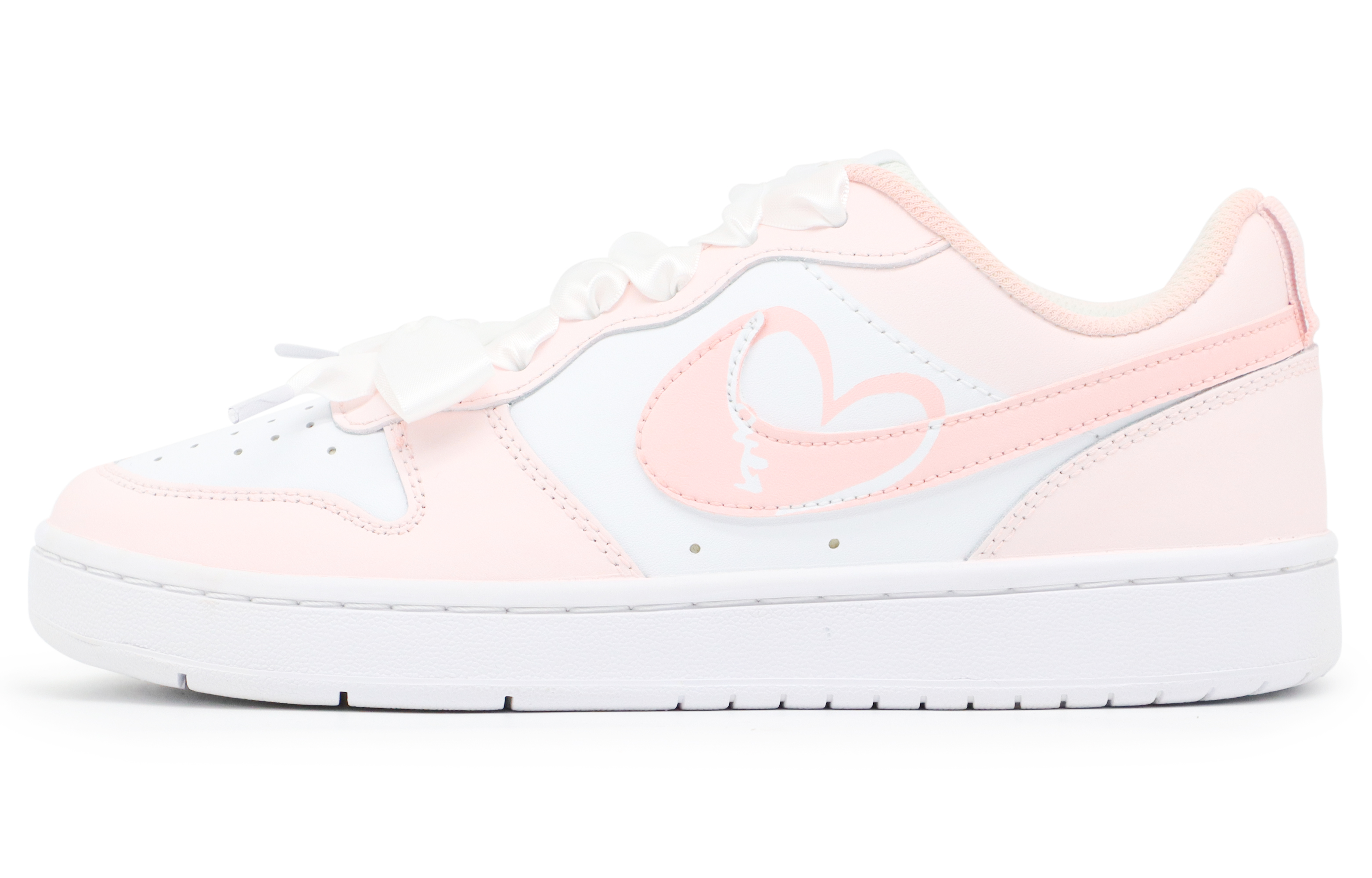 

Детские кроссовки для скейтбординга Court Borough Low 2 Low Top для подростков Nike, розовый/белый