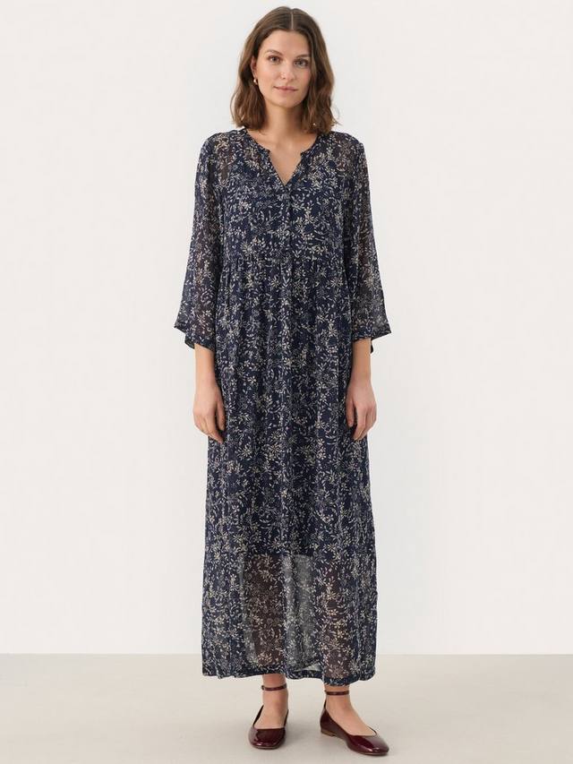 

Платье в цветочек из полонии Part Two, цвет Dark Navy Scattered