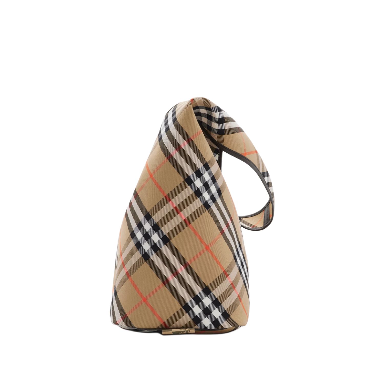 Женская хлопковая сумка Burberry через плечо с кожаной отделкой — фото 3