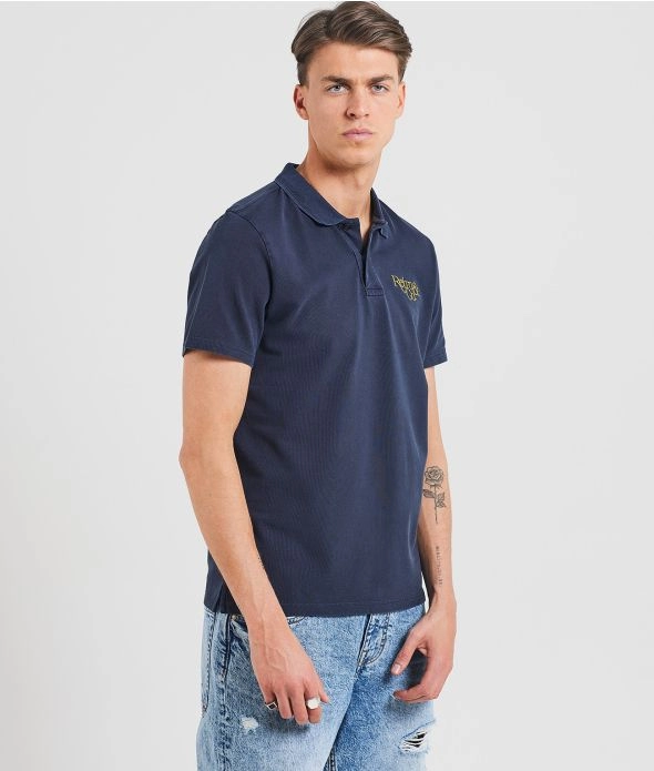 

Футболка с воротником Captain Retro Jeans, синий