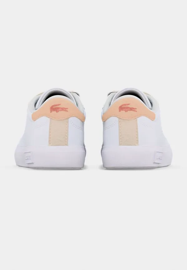 Детские кроссовки powercourt blush Lacoste, White/Light Pink — фото 4