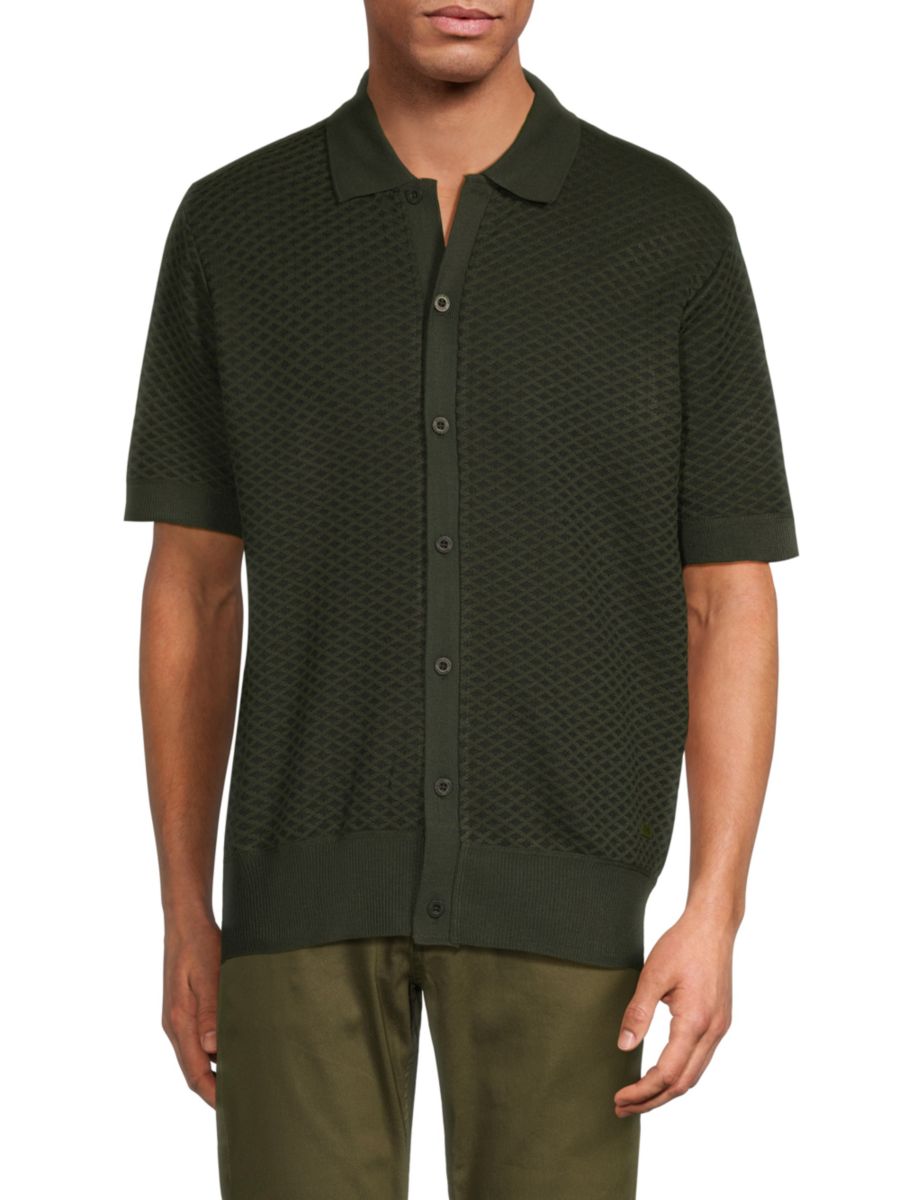

Кардиган поло Willisons с геометрическим узором BUFFALO David Bitton, цвет Dark Green