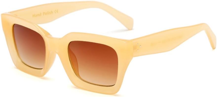 

Винтажные солнцезащитные очки для женщин и мужчин в стиле панк, большие солнцезащитные очки, женские солнцезащитные очки с защитой от УФ-излучения UV400 MTZJH, C4 Orange-brown