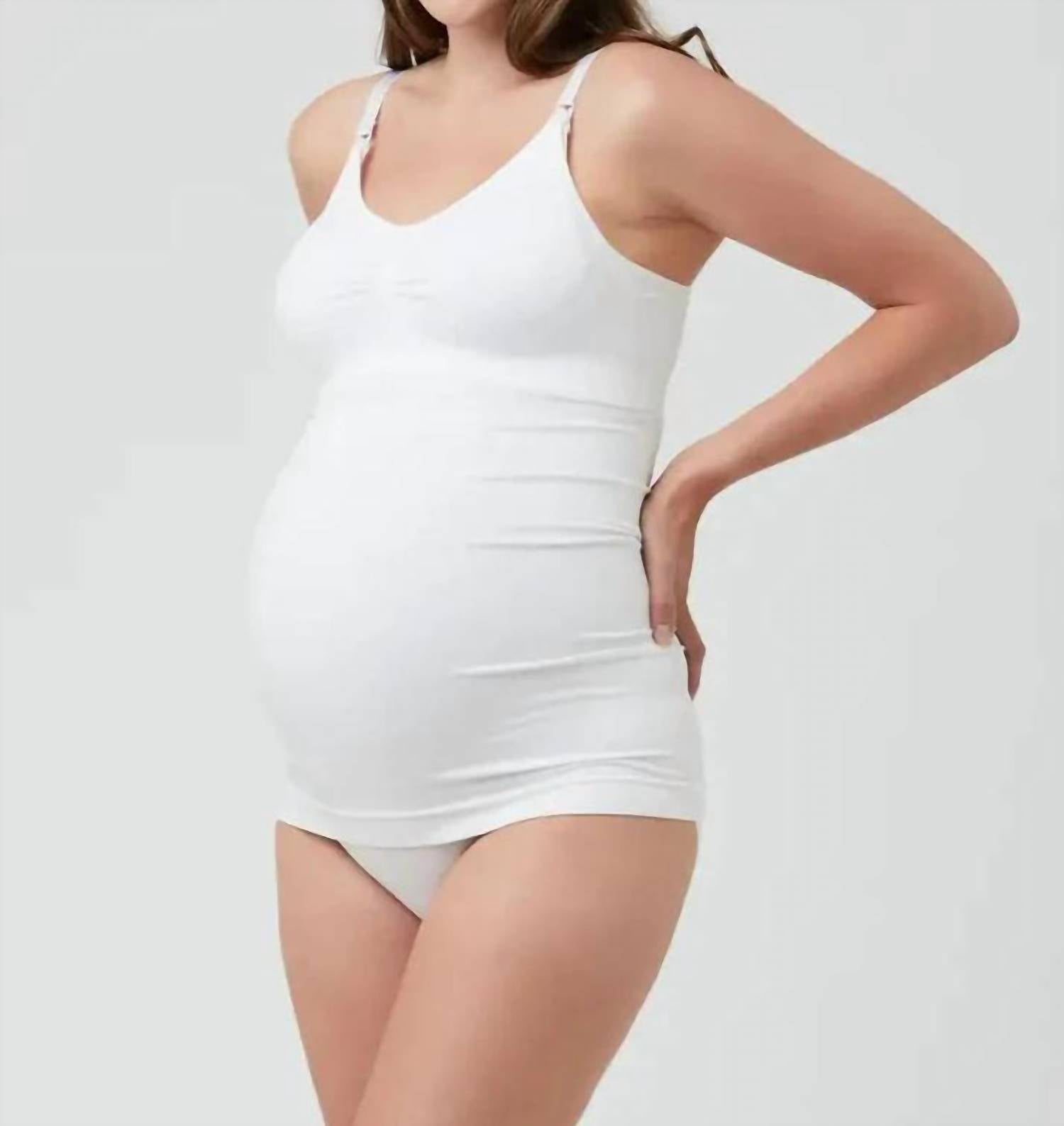

Бесшовная майка для кормления грудью белого цвета Ripe Maternity