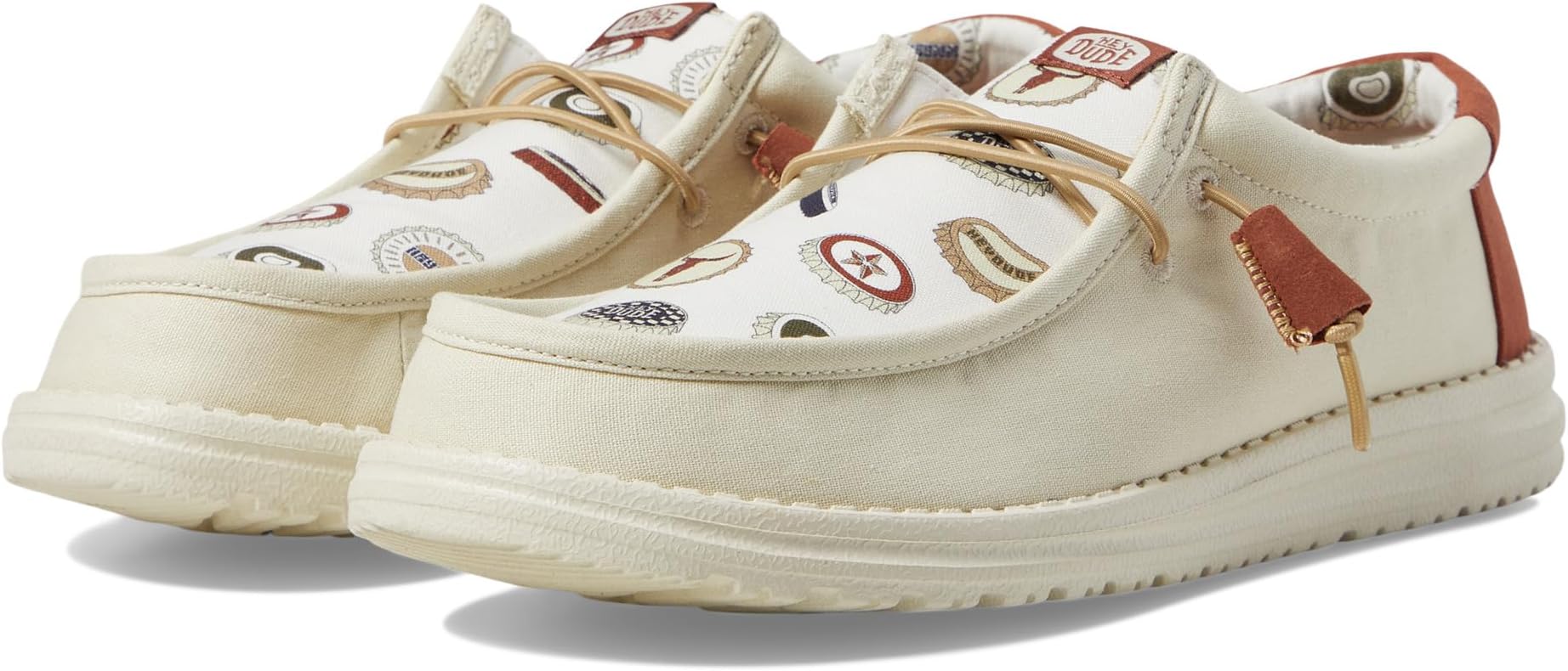 

Лоферы Hey Dude Wally Spring Break Beer Bash, цвет Ivory/Multi