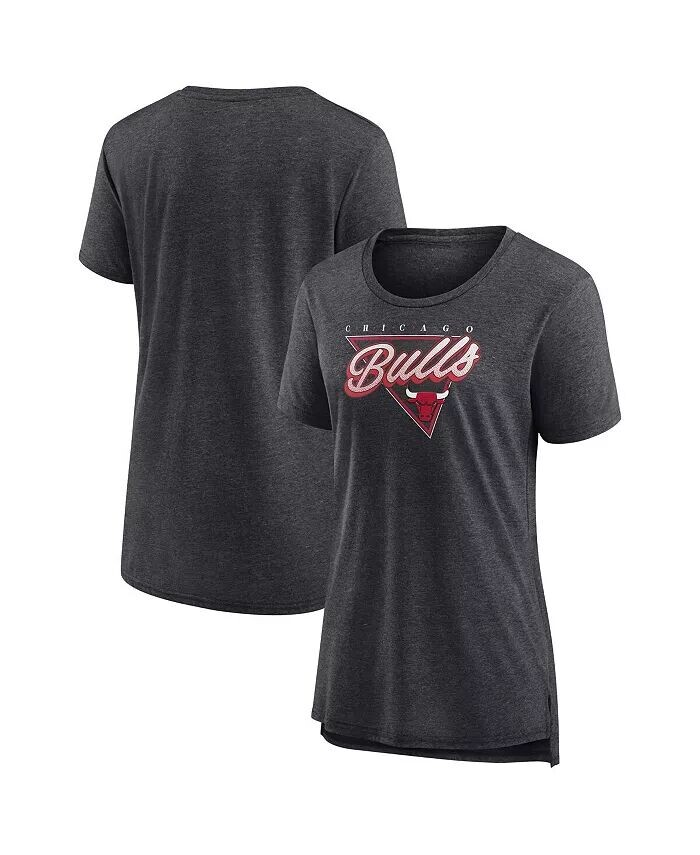 

Женская темно-серая футболка Chicago Bulls True Classics Tri-Blend Fanatics