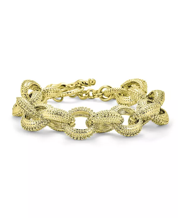 

Массивный браслет-цепочка с крупными овальными звеньями, застежка-тогл, матовый Bling Jewelry, gold