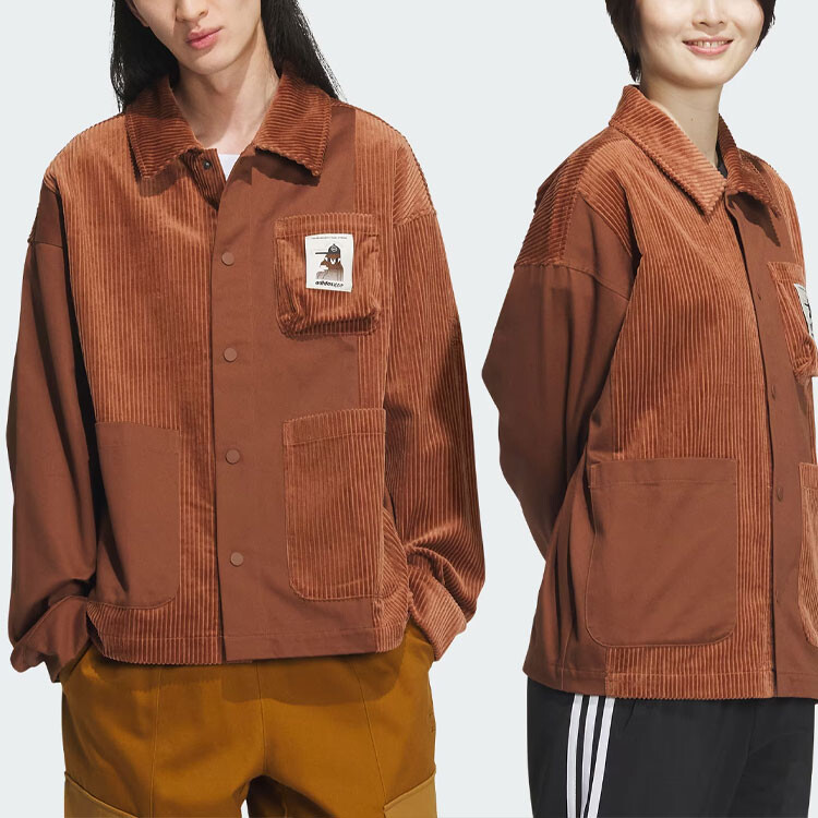 Куртка унисекс коричневый красный Adidas Neo — фото 3