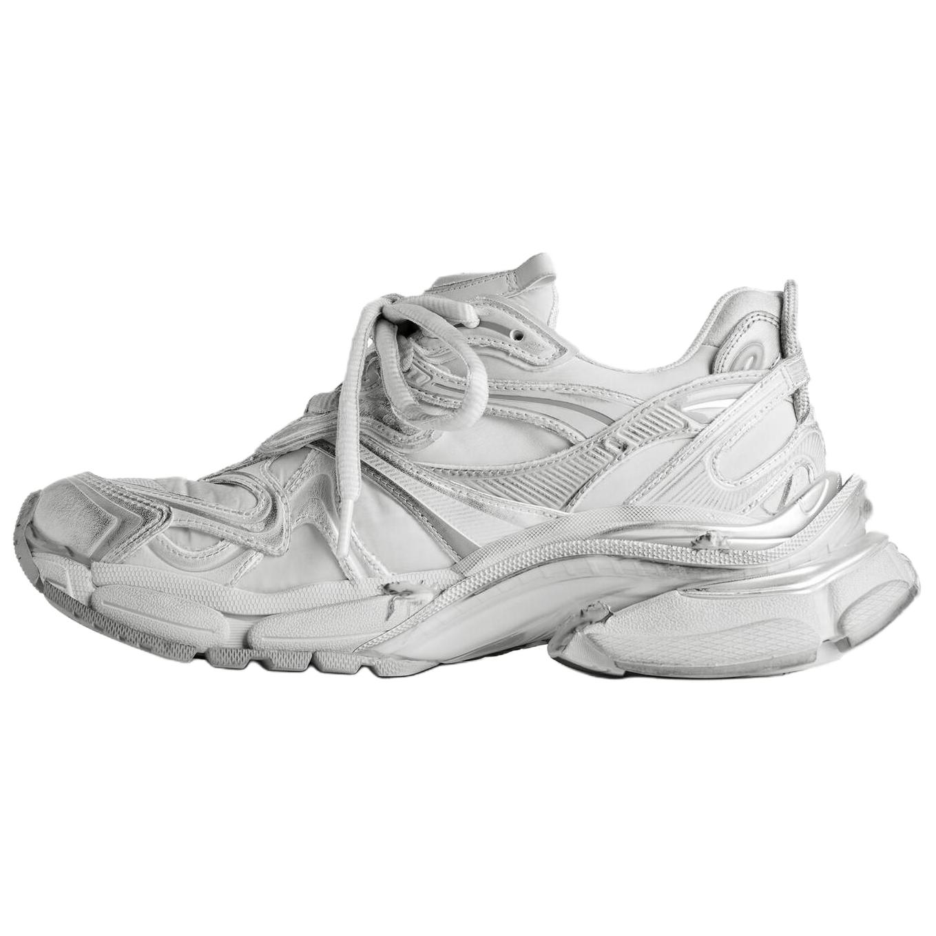 Женские кроссовки Runner2.0 Low Top Chunky, серо-серебристые Balenciaga