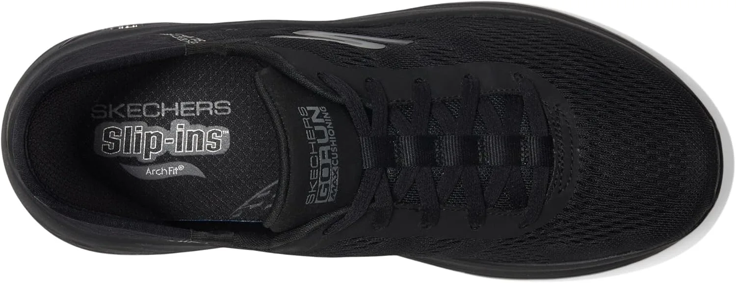 Мужские домашние тапочки Skechers Hands Free: Go Run Max с амортизацией обуви - игровые кроссовки, черный — фото 2